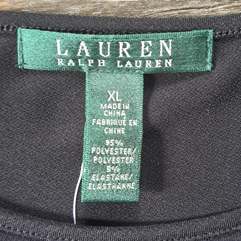 Ralph Lauren black dress Xl Plus Stretch Shift LBD Travel - Picture 2 of 5